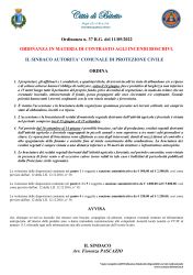 Ordinanza Sindacale n. 37 R.G. del 11/05/2022 in materia di contrasto agli incendi boschivi