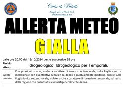 Allerta Meteo dalle 20:00 del 19/10/2024